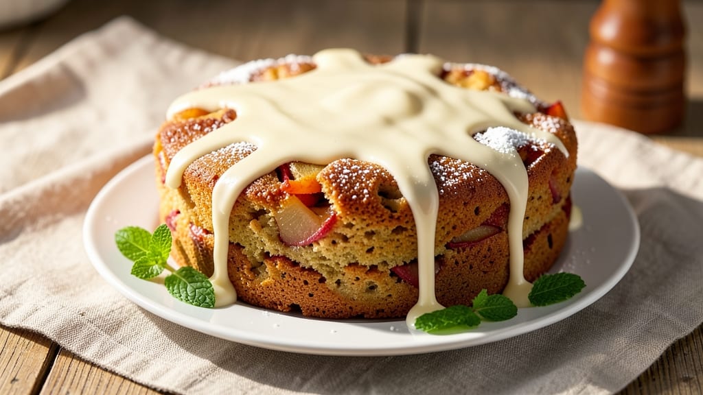 Apple Cake With Vanilla Sauce Recipe: Warm Spice and Creamy Swirl Delight