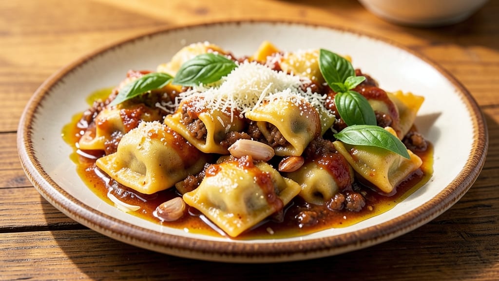 Baked Ravioli With Meat Sauce Recipe: Golden Crusts and Rich Meat-Filled Bites
