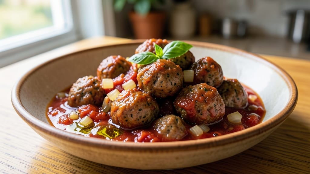 Authentic Meatball Sauce Recipe: Slow-Simmered Umami Richness With Fresh Basil