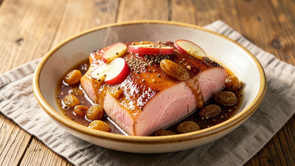 Apple Raisin Sauce for Ham Recipe: Sticky Sweet Glaze That Caramelizes to Perfection