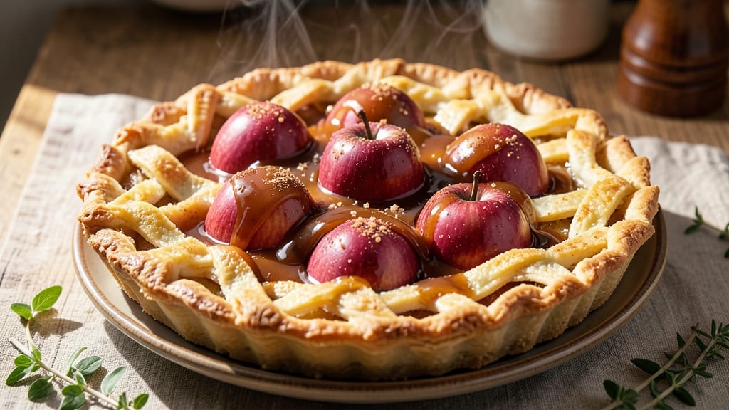 Apple Tart With Caramel Sauce Recipe: Buttery Crust Meets Molten Apple Filling