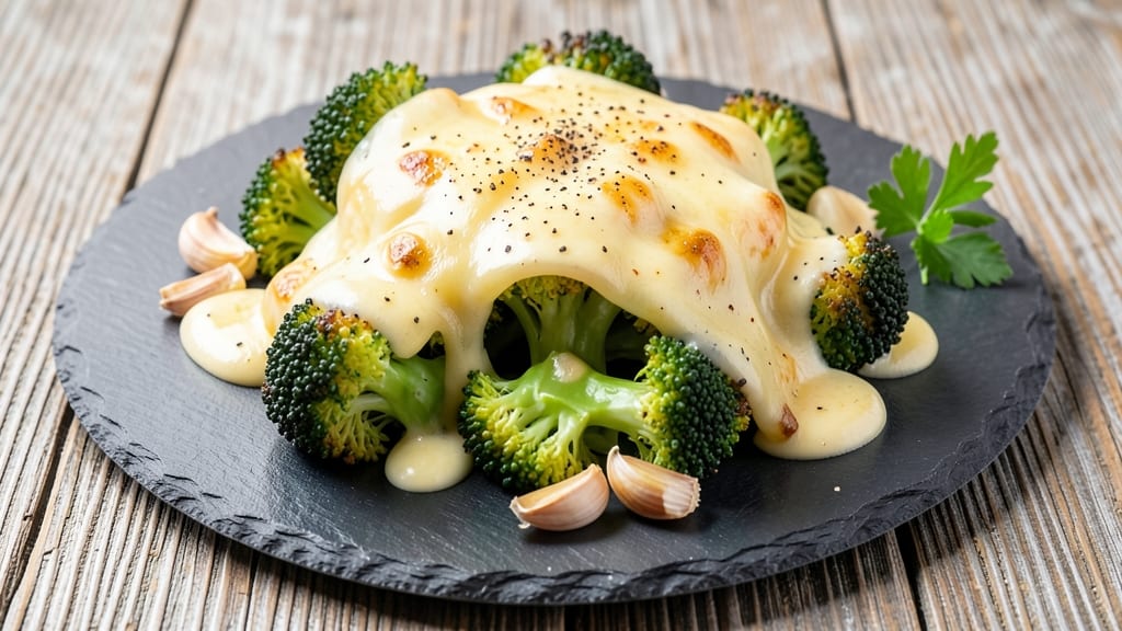 Baked Broccoli With Cheese Sauce Recipe: Crispy-Topped Cheesy Bites in 20 Minutes