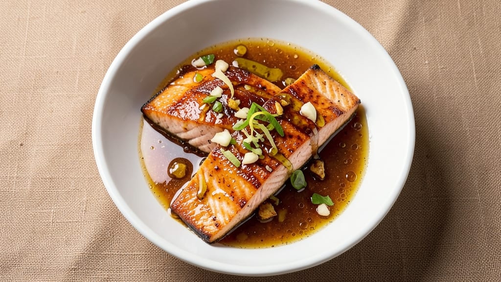 Baked Salmon Recipe With Soy Sauce and Honey: Glazed Crispy Edges and Buttery Flakes