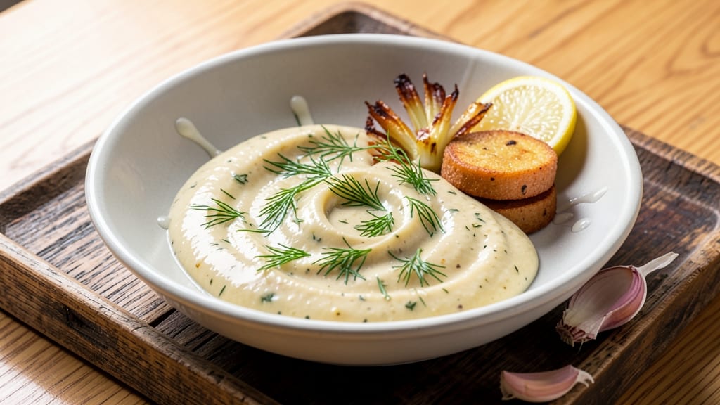 Atlanta Bread Company Dill Sauce Recipe: Crispy Celery Crown Over Herbed Cream Base