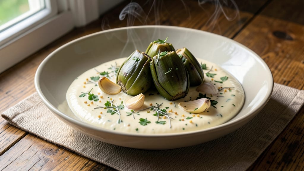 Artichoke Cream Sauce Recipe: Velvety Herb Swirl With Celery Crown Crunch